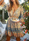 Boho Long Sleeved Short Mini Dress Julia